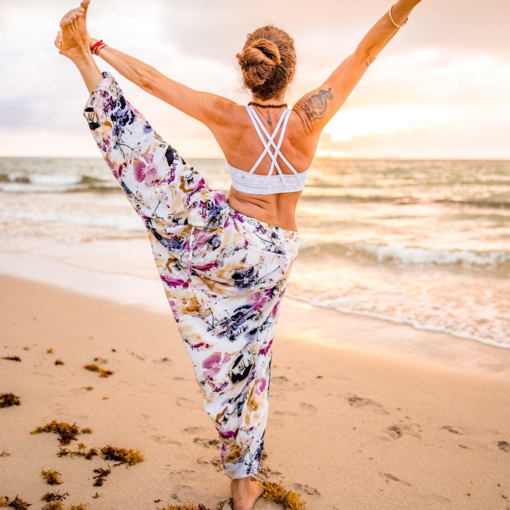 Buddha Pants FLOWER SAVANNAH HAREM PANT Sakura Yoga Xs - Picture 7 of 10